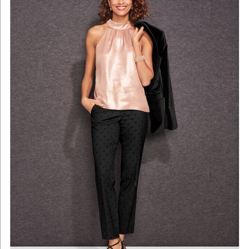 TALBOTS HAMPSHIRE ANKLE PANTS - HEART PRINT Size12